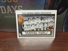 2002 Topps - 1952 World Series Highlights Dodgers Starting Lineup #52WS-1