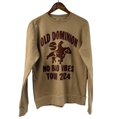 Old Dominion No Bad Vibes Tour 2024 Crewneck Sweatshirt Small Unisex