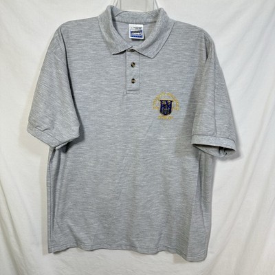 Vintage Trinity College Dublin EST. 1592 Large Screen Stars 3 Button Polo Shirt