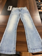 NWT Girls Size 8 ARIAT Trouser Jeans. Wide Leg Light Wash