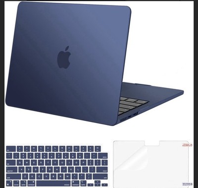 MOSISO Case for MacBook Air 13.6 inch M4 M3 M2, Keyboard Cover And Screen Film