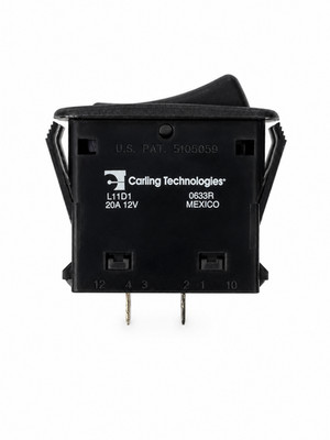 Carling Technologies L11D1S001AZZ Rocker Switch 20A 12V SPDT Snap-In OEM