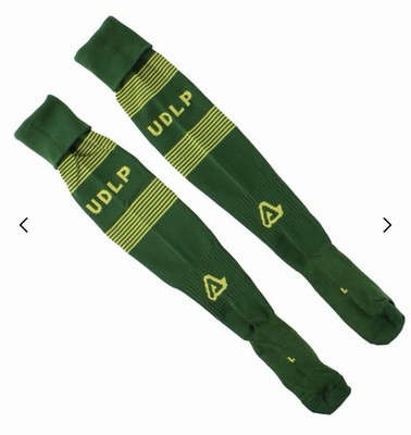 2018-19 Las Palmas Acerbis Away Socks Large Green Yellow Football New W Tags