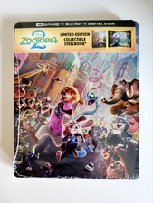 Zootopia 2 Steelbook: 4K, Blu Ray, Digital Sealed New Mint US Ships in Box
