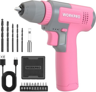 WORKPRO 8V Akku Bohrschrauber Set, Akkuschrauber,12Nm Drehmoment,Hausreparaturen