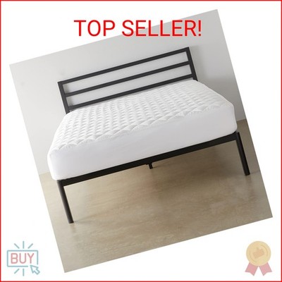 Amazon Basics Hypoallergenic Quilted Plush and Breathable Mattress Topper Pad, 1