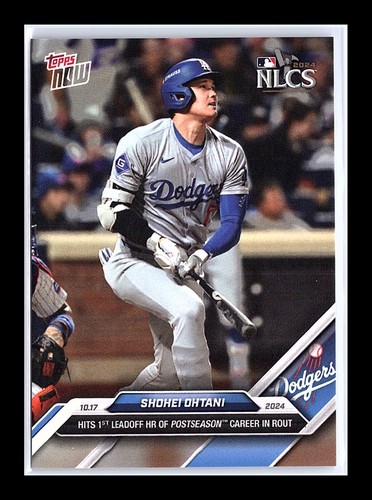 2024 Topps Now MLB 845 Shohei Ohtani Hits 1st Leadoff HR of Post Season