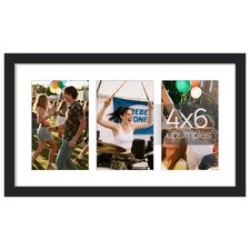 upsimples 8x14 Collage Picture Frame, Display Pictures 3 4x6 with 8x14, Black