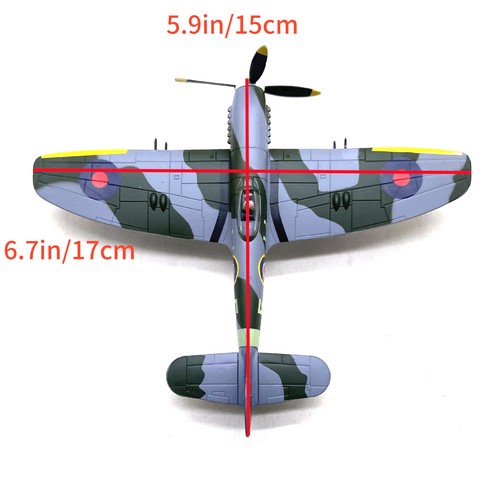 WWII Hawker Tempest Mk.V Royal Air Force Fighter Diecast Model 1:72 Scale Alloy - Foto 8 di 20