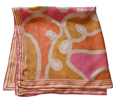 Vintage 70s VERA Neumann Scarf Silk Blend Abstract Psychedelic Groovy Mod Retro