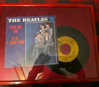 THE BEATLES LOVE ME DO  P.S. I LOVE YOU  RARE 45 w Pic SLEEVE AND FRAMED