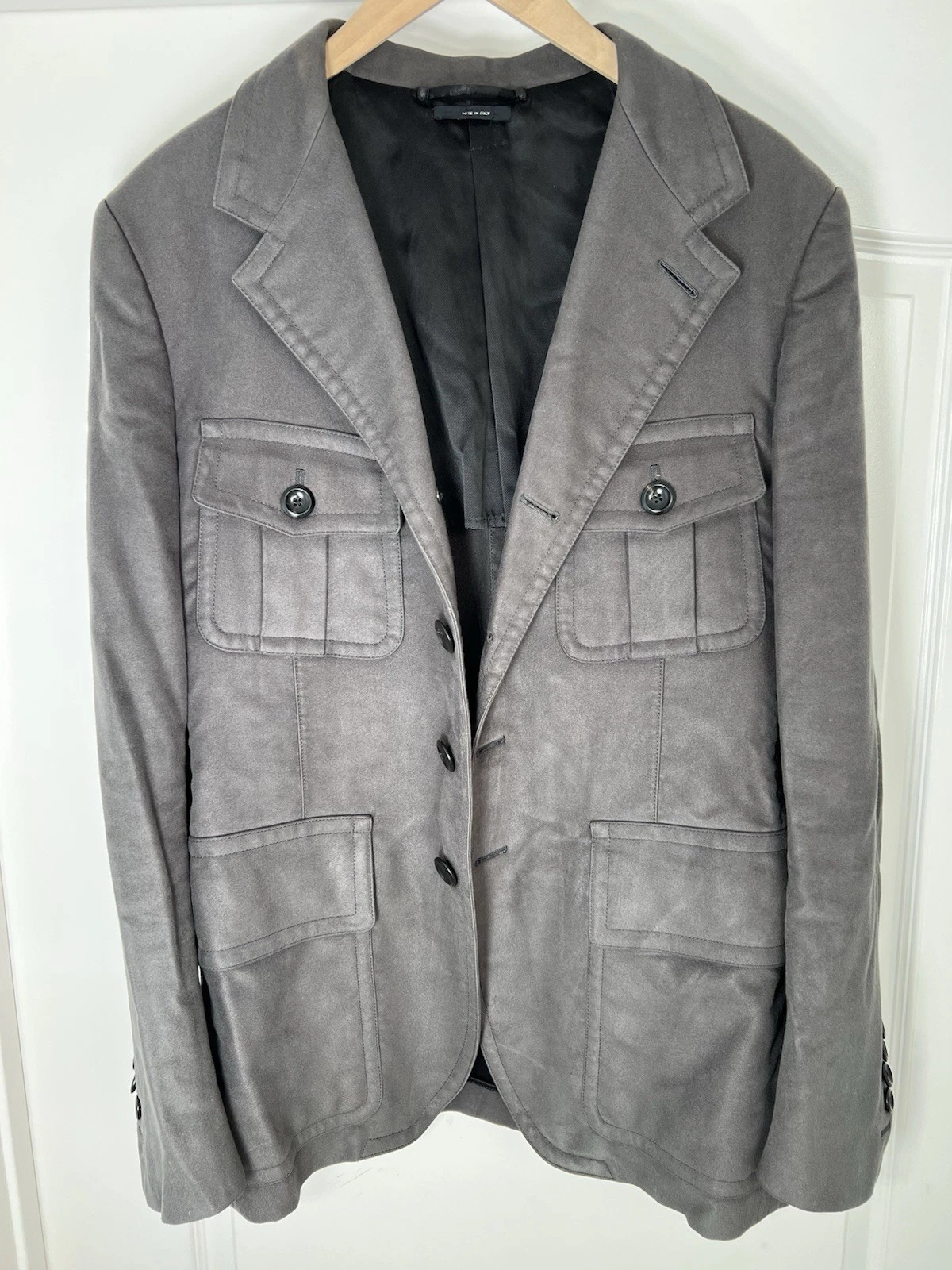 Tom Ford — Tom Ford Military Jacket, Gray, US42** ($3,790)