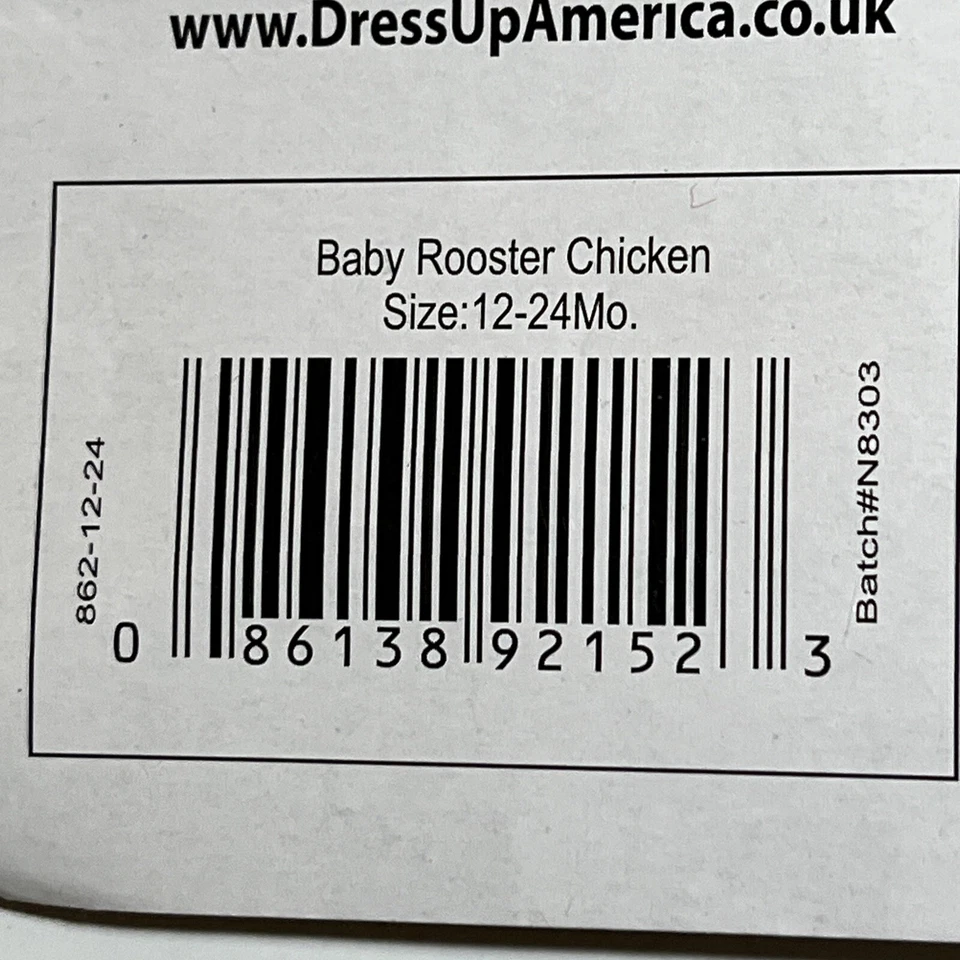 Disfraz de Pollo Gallo Bebé América 12-24 Meses Halloween Capucha Burbuja Foto 2 de 4