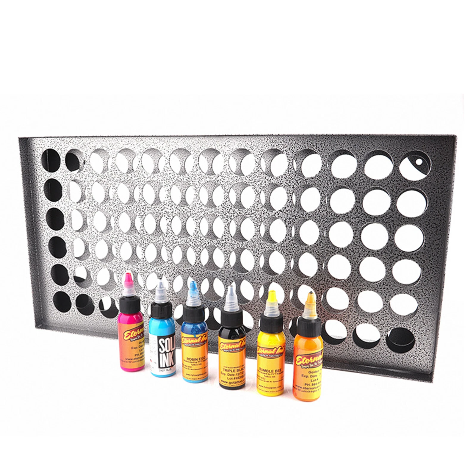 78-Holes Tattoo Ink Rack Wall Mounted Ink Bottle Display Holder Stand Organizer - product detail image 12