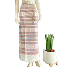 Thai traditional print sarong, long skirt waist tie by fits up waist to 42 inch