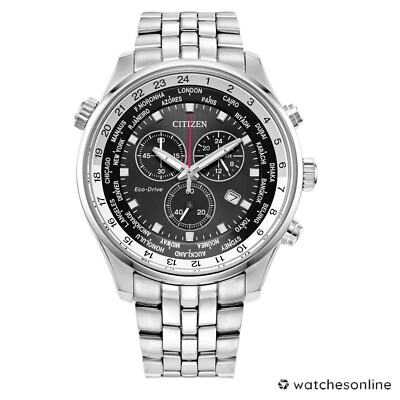 Citizen Men's Eco-Drive Chronograph World Time Watch AT0368-58E 