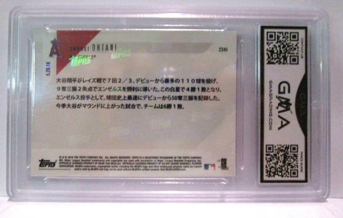 Shohei Ohtani RC 2018 Topps Now Japanese ROOKIE#234J GEM GMA10 