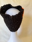 Ob.D. Handmade, Hand Knit, REFLECTIVE Team Spirit Snood/Cowl Black & Orange — photo 2