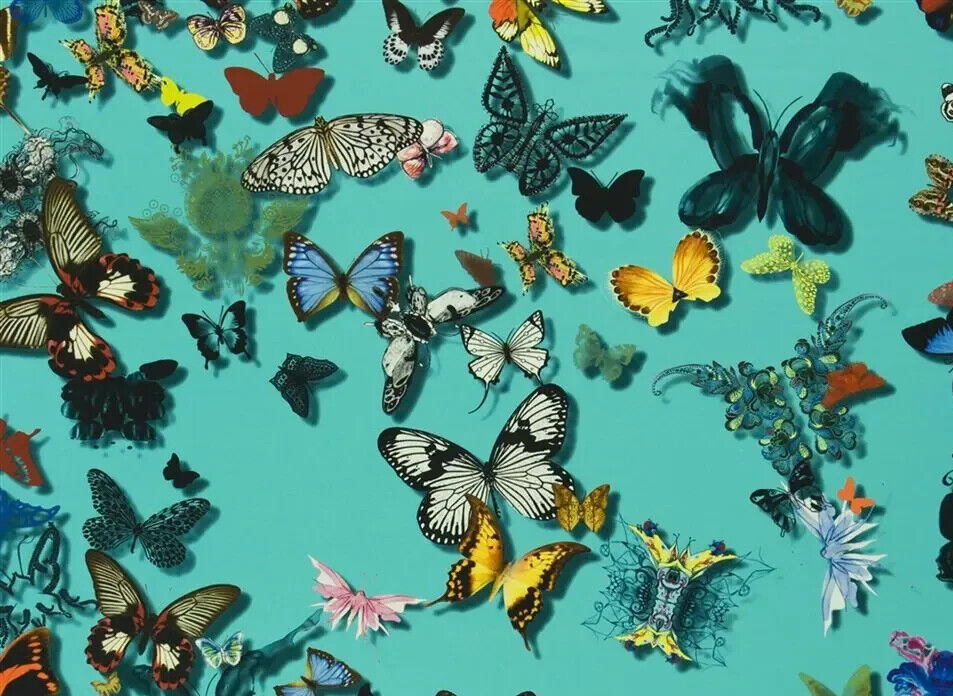 DESIGNERS GUILD CURTAIN FABRIC DESIGN Butterfly Parade 4 METRES LAGON COTTON