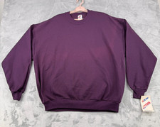 Vintage Jerzees NuBlend Crew Neck Sweatshirt 2X Purple Made In USA Deadstock