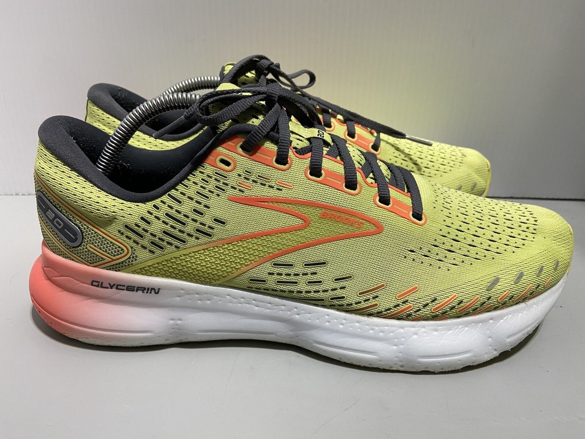 Brooks Glycerin 20 LIME/RED Cushion Road Running Shoes 