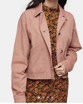 topshop pink shacket