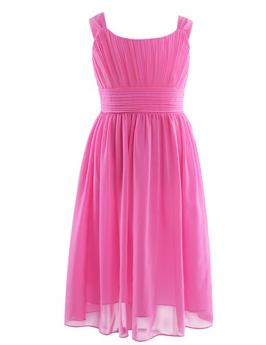 Blumenmädchenkleid Chiffon Prinzessin Kleid Festlich Hochzeit Festzug Partykleid - Bild 52 von 71