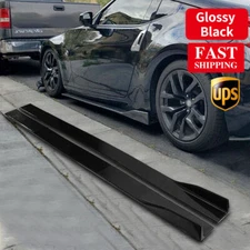 Gloss Black For Nissan 350Z 370Z 78.7"Side Skirt Extension Rocker Panel Splitter