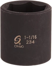 Sunex 234 1-1/16" 1/2" Drive 6 Point Shallow Impact Socket Standard Tools 6pt