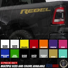 Vinyl Stickers Decal Graphics For Rebel Fits Dodge Ram TRX Truck Warlock USA x2