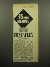 1960 Carl Zeiss Contaflex Super Camera Ad - 35mm Marvel