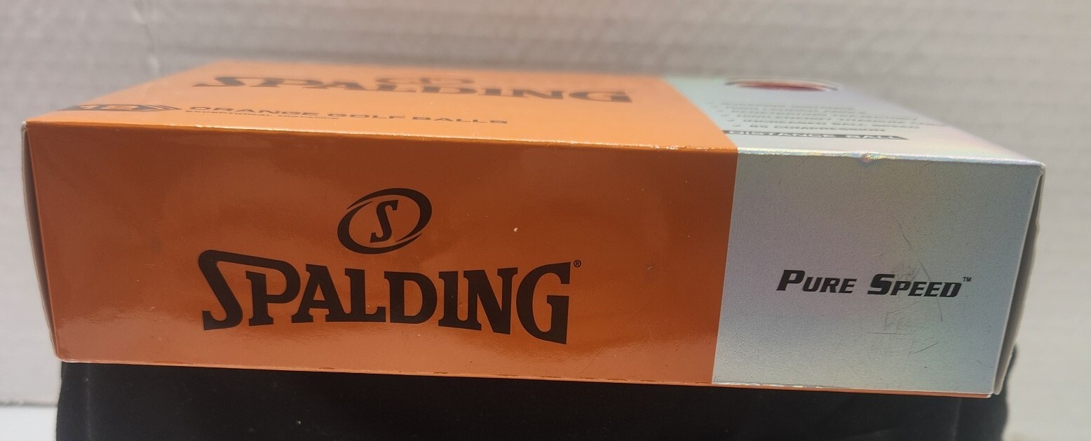Spalding Pure Speed Orange Golf Balls Exceptional Distance Titanium Core 12pk NE