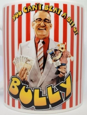MUGMENTUM Bullseye Game Show MUG Jim Bowan Bully Super Smashing Great Listen to Tony Green