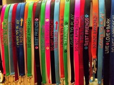 Personalized 6' DOG LEASH Handmade embroidered-Design your own message/saying x3