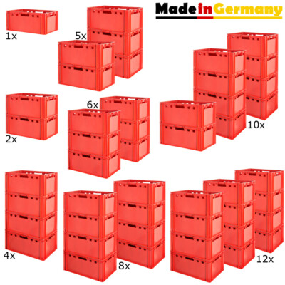 Fleischkiste Stapelkiste E3 Fleischerkiste Eurobox Metzgerkiste Rot Kingpower