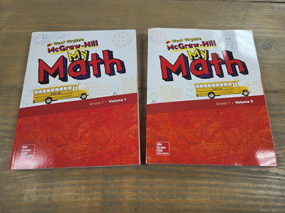 NEW -McGraw Hill My Math Student Workbooks Vol 1 & 2 Grade 1 Published 2019 (WV)