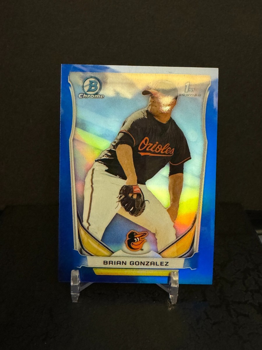 2014 1st Bowman Chrome Baseball Brian Gonzalez Refractor Card