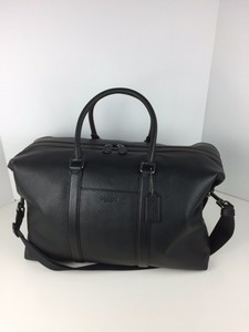 COACH F75715 Trekker Duffle Overnight Travel Bag Men&#39;s Leather Black NWT | eBay