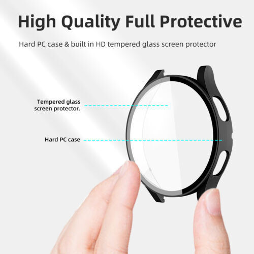 Fr Samsung Galaxy Watch 6 4 5 Pro 40/44mm Glass Full Screen Protector Case Cover - Picture 22 of 34