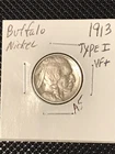 1913 Buffalo Nickel  TYPE 1   VF+
