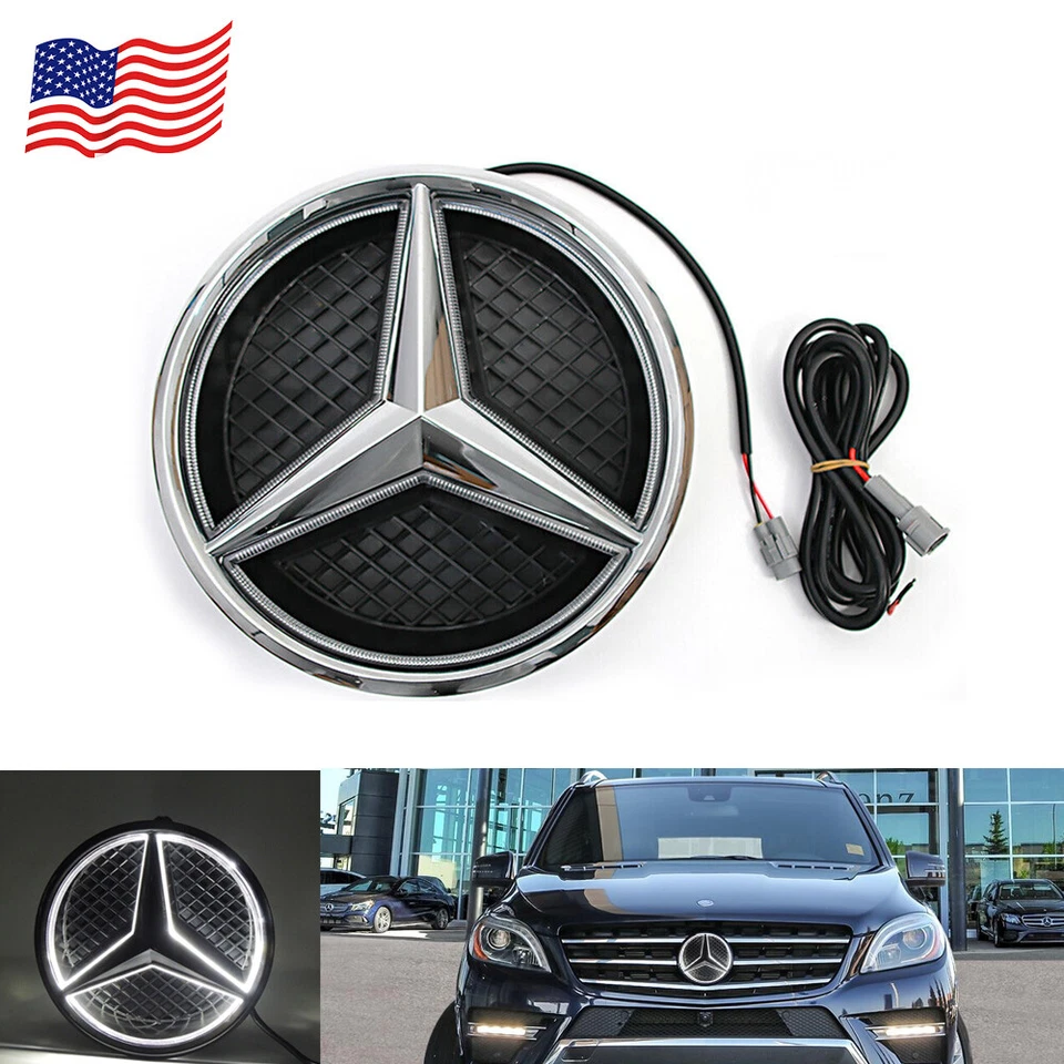 Front Grille LED Emblem Star Light Badge For Mercedes Benz 2016-2019 GLC GLE GLS Foto 2 de 4
