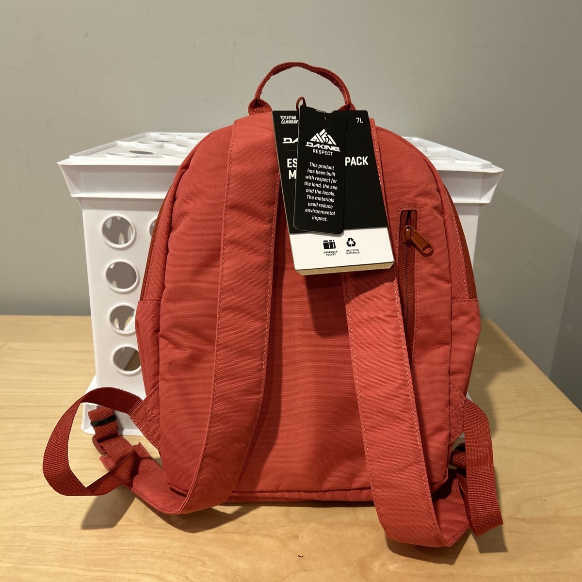 ARCADIA red sheen printer mini backpack McKlein USA Arcadia Backpack main image 4