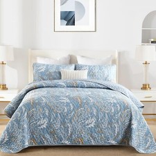 WONGS BEDDING Queen King Set Boho Lightweight Microfiber All Season Bedspread