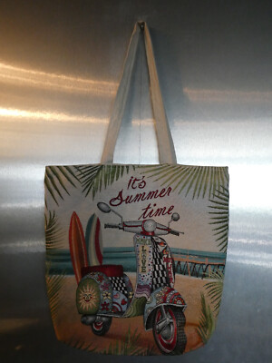 002-Shopper Schultertasche Tasche Aus Leinen XL Einkaufstasche Strandtasche Sack