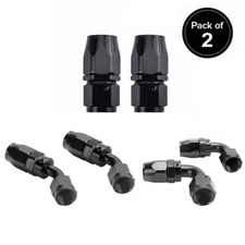 2Pcs AN6/AN8/AN10/AN12 Swivel Hose End Fitting Adapter Oil/Fuel/Gas Hose Line