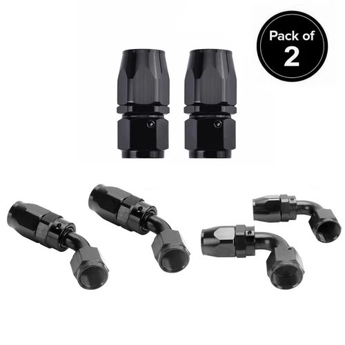 2Pcs AN6/AN8/AN10/AN12 Swivel Hose End Fitting Adapter Oil/Fuel/Gas Hose Line