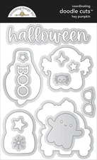 Doodlebug Doodle Cuts Metal Die Set Hey Pumpkin Halloween Ghosts Boo Spider Star