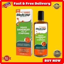 Medicasp Coal Tar Gel Dandruff Shampoo to Treat Seborrheic Dermatitis Psorias...