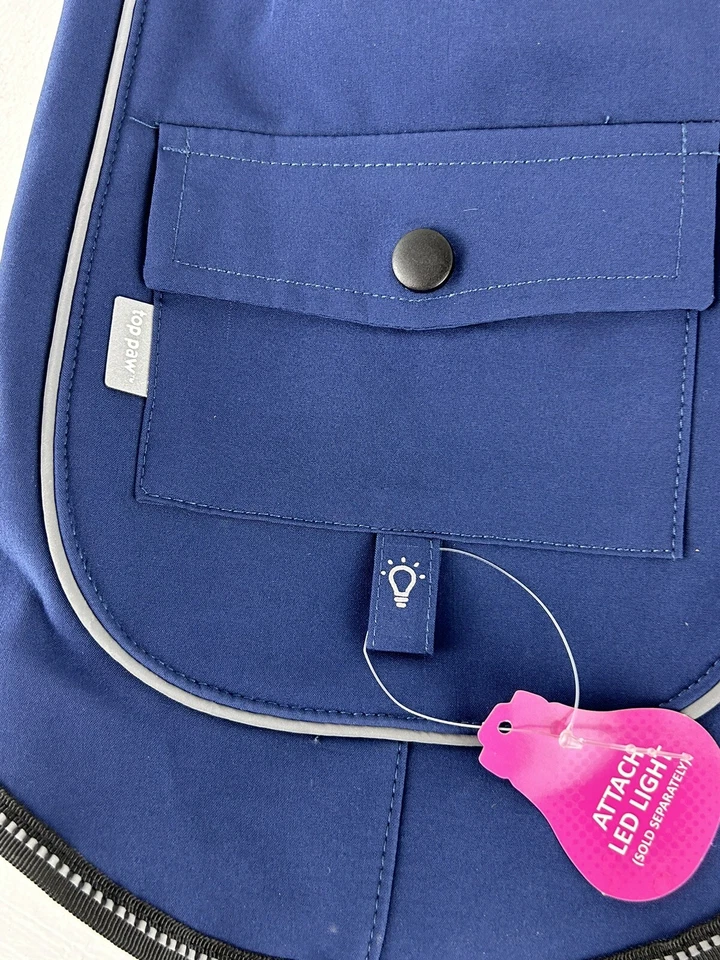 Medium bonded fleece turtleneck Reflective navy blue dog Winter sweater - Image 4 of 4