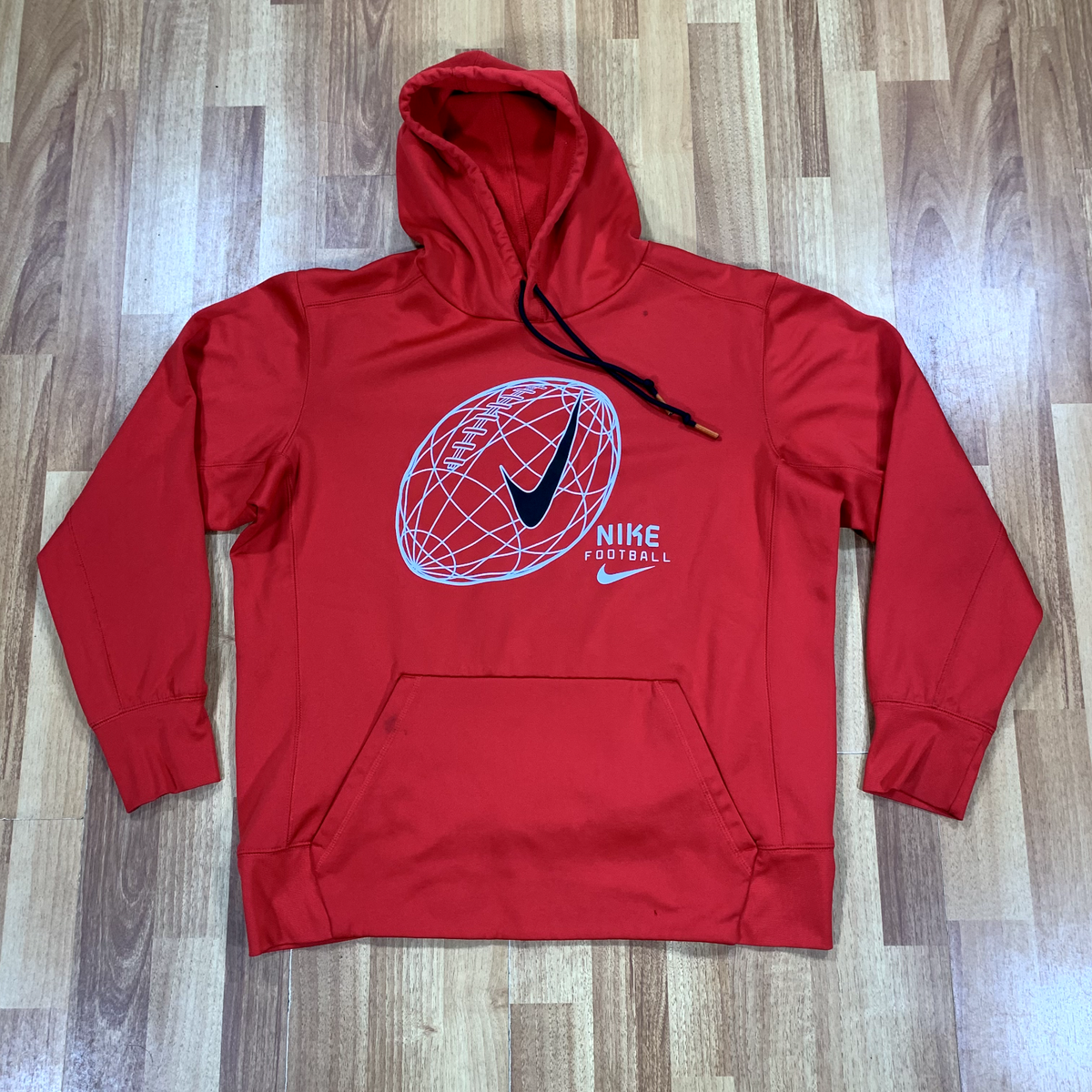 red nike hoodie with black swoosh
